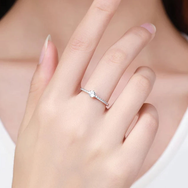 Anello "Punto Luce" Pavé Argento 925