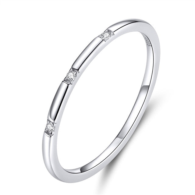 Anello "Minimal" White Argento 925