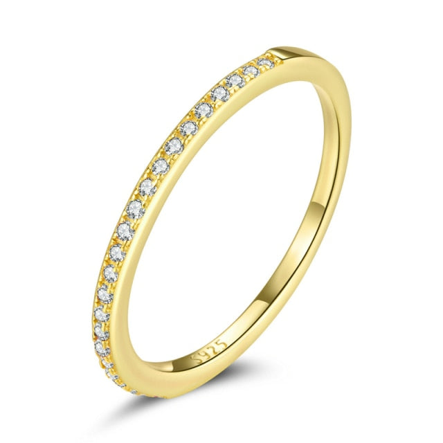 Anello "Semi-Veretta" White Gold Argento 925