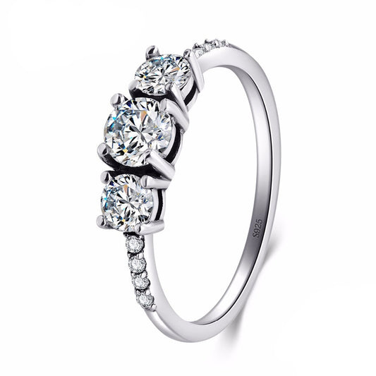 Anello "Trilogy" Pavé Argento 925