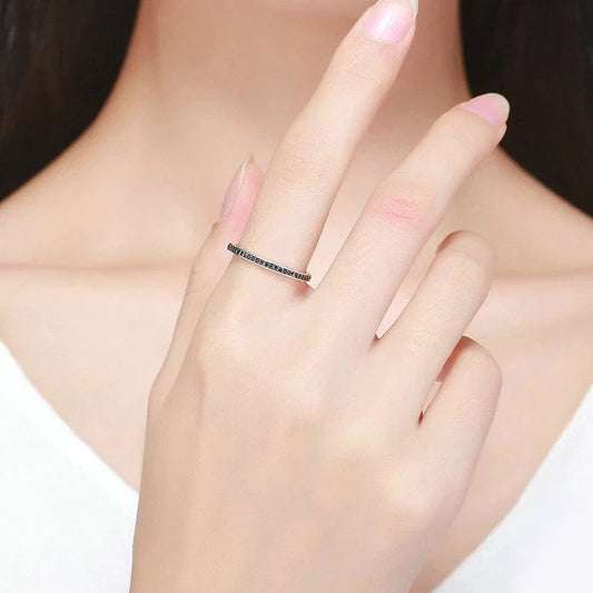 Anello "Riviere" Black Argento 925