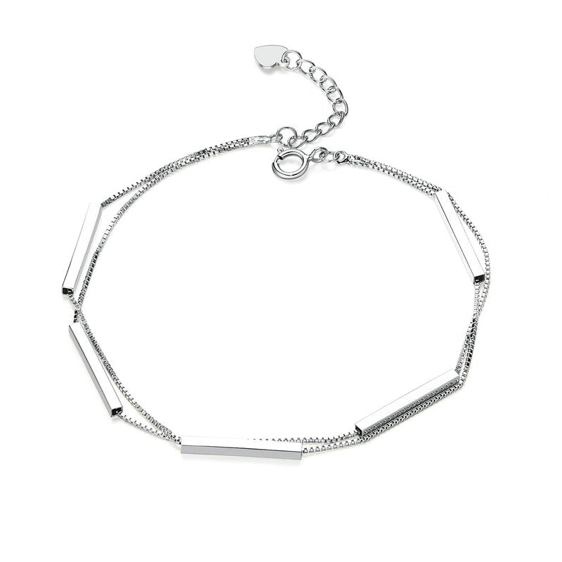Bracciale "Double Minimal" Regolabile Argento 925