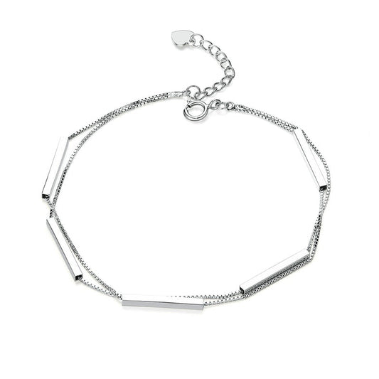 Bracciale "Double Minimal" Regolabile Argento 925