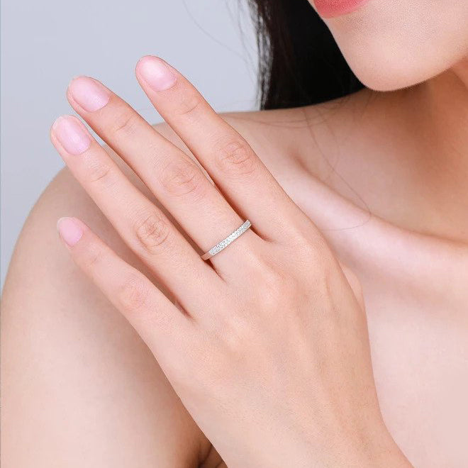 Anello "Large Semi Riviere" Argento 925