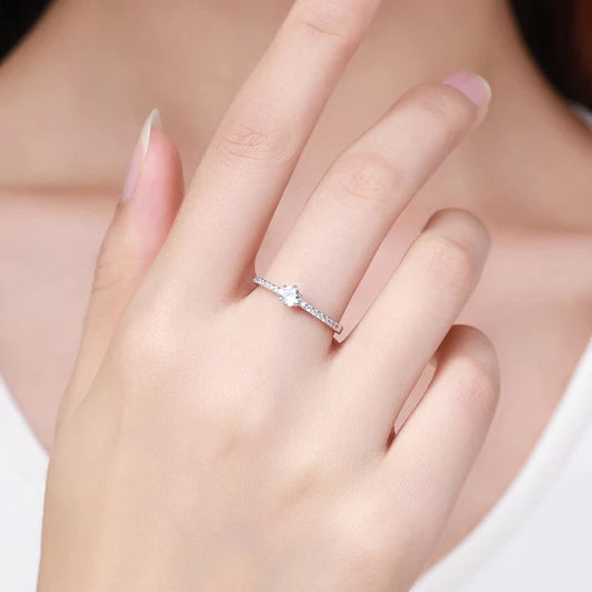 Anello "Punto Luce" Pavé Argento 925