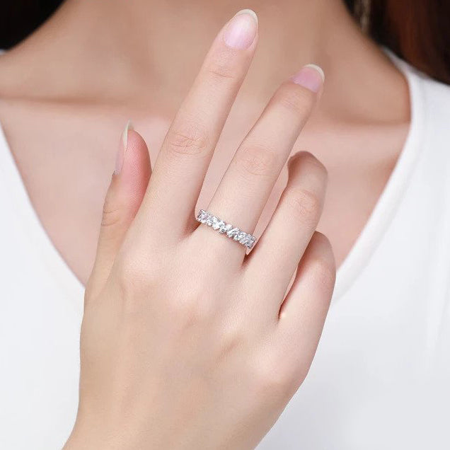 Anello"Fascia" Baguette Argento 925