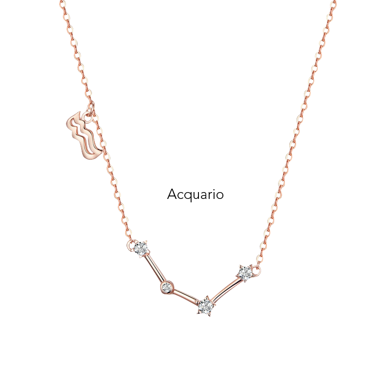 Collana "Stars" Argento 925 & Oro Rosa 18kt