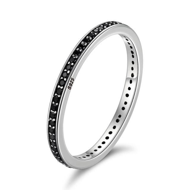 Anello "Riviere" Black Argento 925