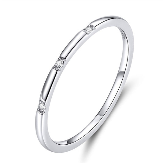 Anello "Minimal" White Argento 925