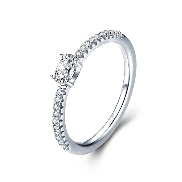 Anello "Oval" Pavé Argento 925