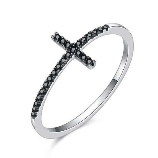 Anello "Croce" Black Argento 925