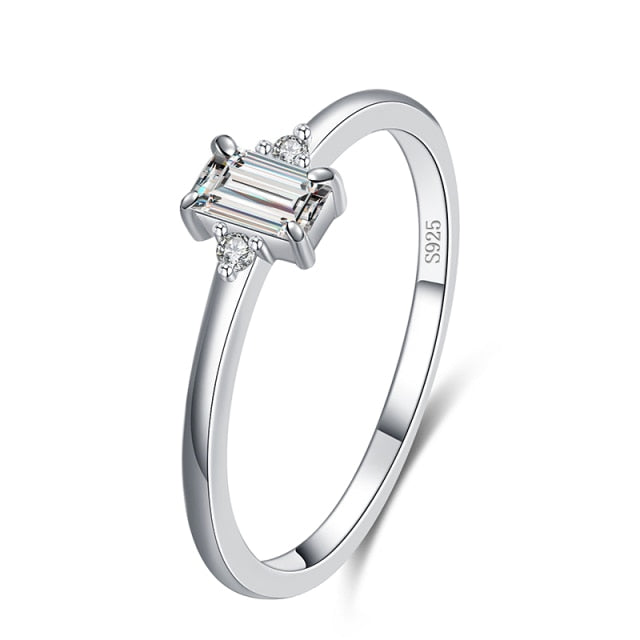 Anello "Punto Luce" Baguette Argento 925