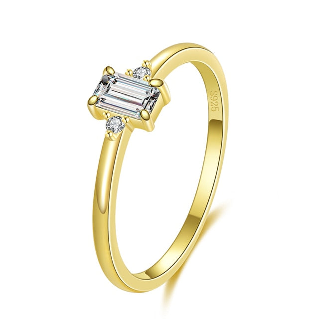 Anello "Punto Luce" Baguette Argento 925
