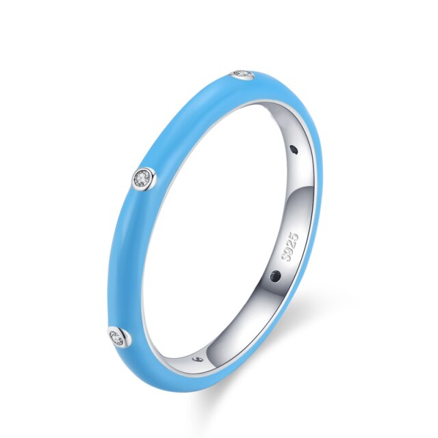 Anello "Fluo Collection" Blue Argento 925