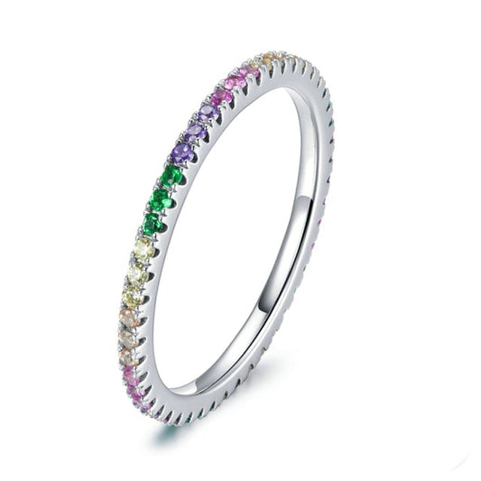 Anello "Rainbow" White Argento 925