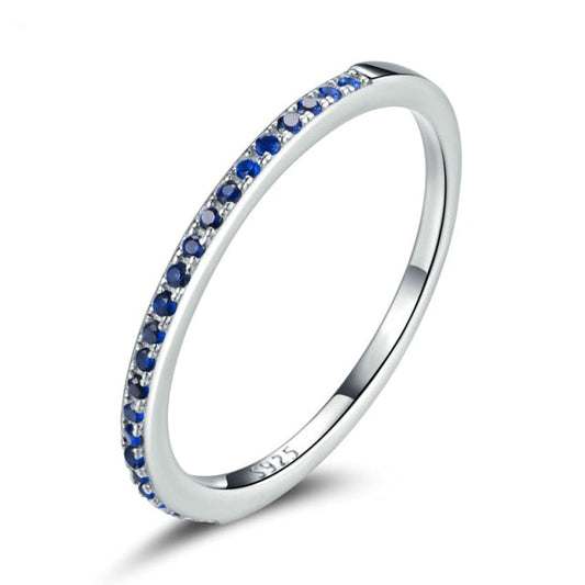 Anello "Semi Riviere" Blue Argento 925