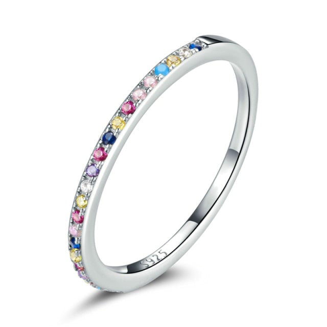 Anello "Semi Riviere" Colorfull Argento 925