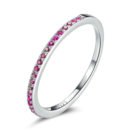 Anello "Semi Riviere" Red Argento 925