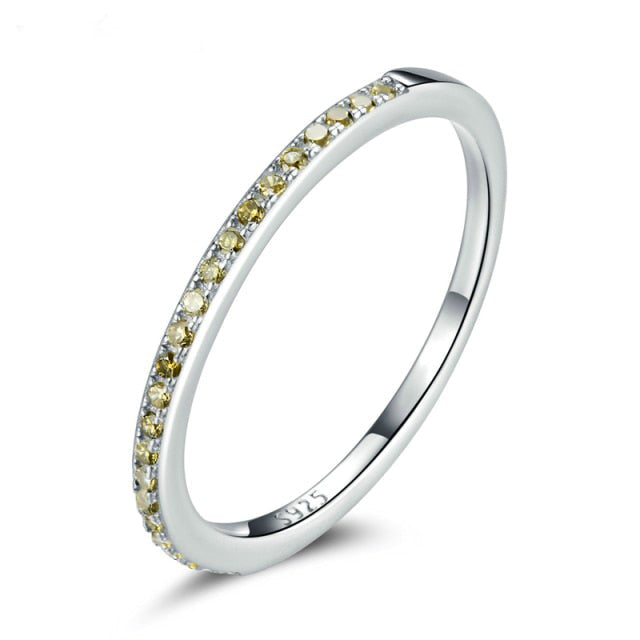 Anello "Semi Riviere" Yellow Argento 925
