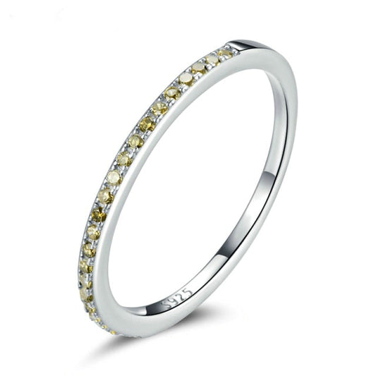 Anello "Semi Riviere" Yellow Argento 925