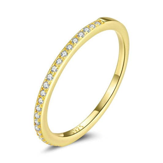 Anello "Semi Riviere" White & Gold Argento 925
