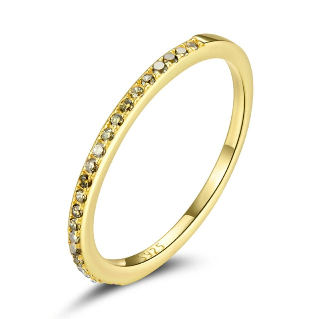 Anello "Semi Riviere" Yellow & Gold Argento 925