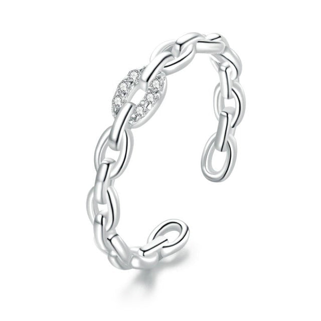 Anello "Catena" Regolabile Argento 925