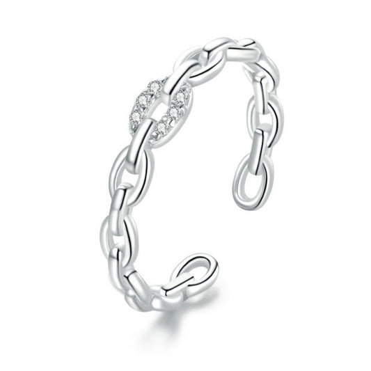 Anello "Catena" Regolabile Argento 925