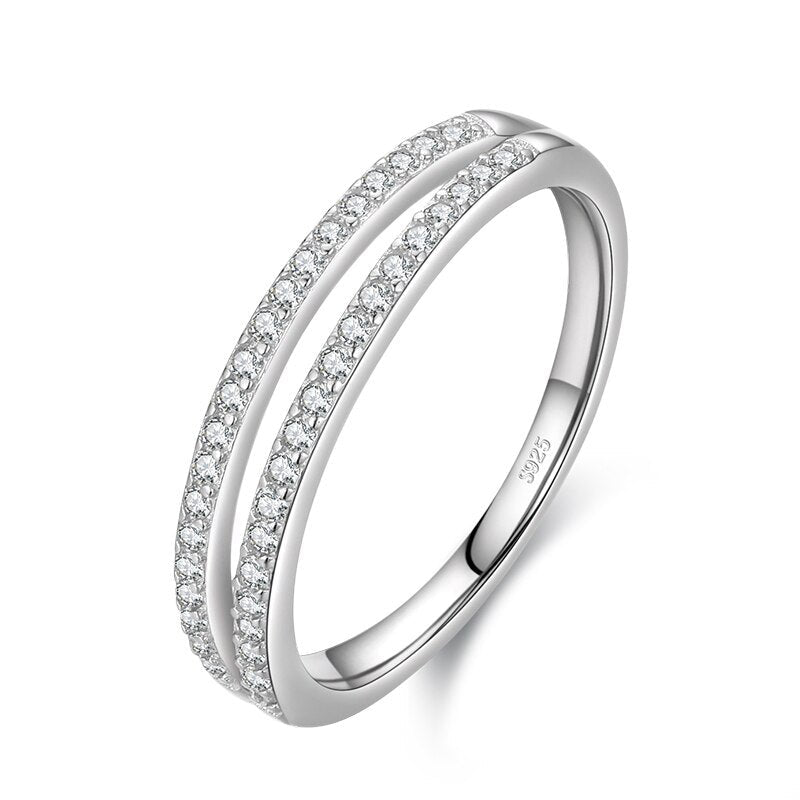 Anello "Double Riviere" Argento 925
