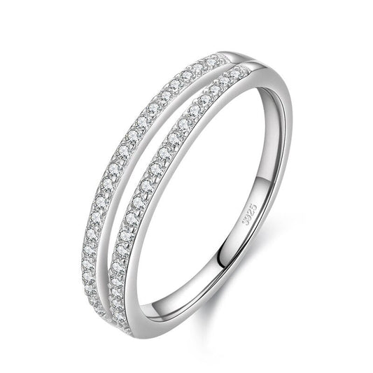 Anello "Double Riviere" Argento 925